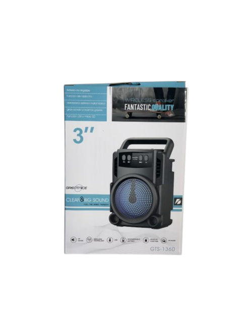 GTS-1360 3" Wireless Bluetooth Speaker | Portable Mini Speaker | LED Light | Powerful Sound